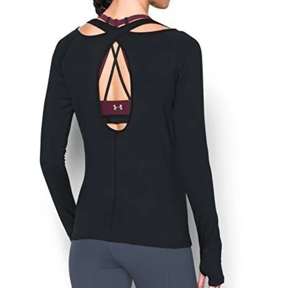 Under Armour Swing Key-Hole Back. Long-Sleeved. M. Purple